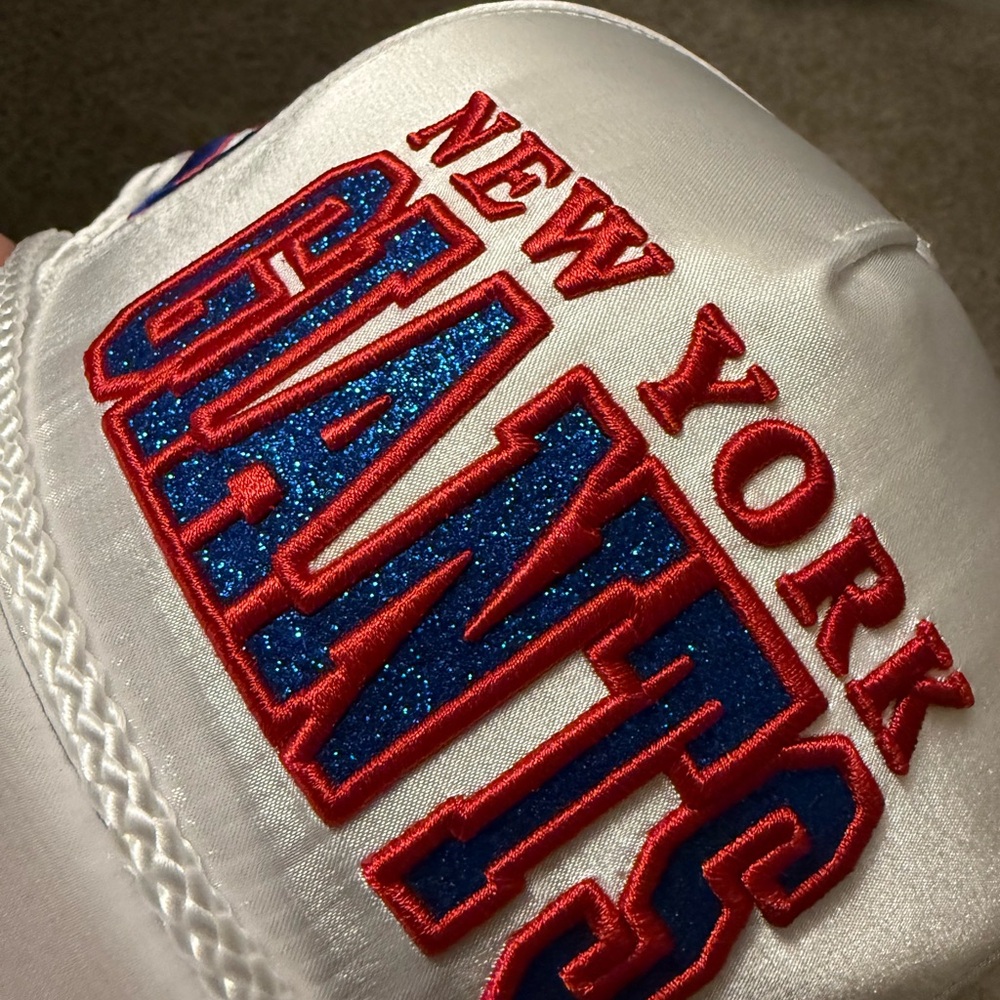 47 Brand White Cap with Red and Blue Giants Logo